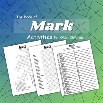 Mark Bible Activities Word Search Crossword Word Jumble Printables