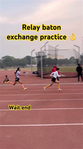 Relay baton exchange practice 👌🫡 #ytshorts #trackwork #shortvideos #shortsfeed #shorts #relay