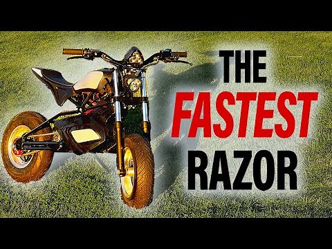 The world's FASTEST Razor // 80mph Electric Mini Motorcycle