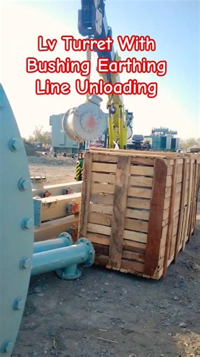 Lv Turret With Bushing Earthing Line Scott-TR. Material Unloading #shorts #railway #construction