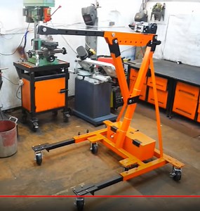 Shop Built Electric Cherry Picker: Check This Out? Taking Engine Pulling To A New Level - BangShift.com