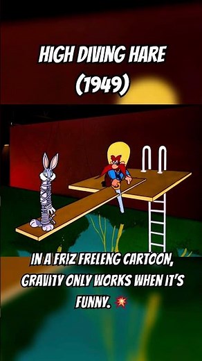 Gravity is a Suggestion in Looney Tunes! 💥🐰 #LooneyTunes #HighDivingHare #Animation