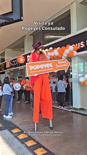Popeyes ya está más cerquita de ti 🧡🍗 ¿Qué te parece probar el pollo crujiente y jugoso en Sucursal Consulado, GDL? | Popeyes México