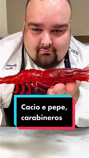 Gnocchetti di patate cacio e pepe, zeste di lime e carabineros