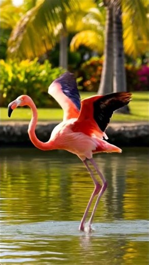 Flamingo Loses Balance#shortsfeed