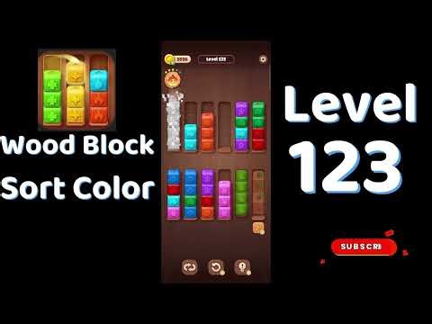 Wood Block Sort Color Level 123 Walkthrough 🧱🎨 | Relaxing Puzzle Game | Go Answer