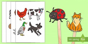 The Listening Ladybird Stick Puppets