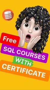 Tech school | python | java | c+++ | programming languages on Instagram: "Free SQL courses with certificate 🚀 1) Udacity (https://www.udacity.com/course/sql-for-data-analysis--ud198) offers a SQL course for data analysis. 📊 2) Learn SQL at [Codecademy](https://www.codecademy.com/learn/intro-to-sql) to get hands-on experience. 👩‍💻 3) Explore Microsoft's [Azure SQL Fundamentals](https://learn.microsoft.com/en-us/training/paths/azure-sql-fundamentals/) for comprehensive training. 🌐 4) IBM prov