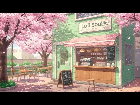 Lofi Coffee in Japanese ☕ Cherry Blossom Views 🌸 Deep Focus Beats for Spring Study Time