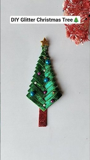 DIY Glitter Christmas Tree 🌲✨ Easy Craft Idea That Will Blow Your Mind!