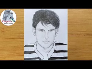 Male face drawing (easy) for beginners - step by step || Face Drawing Tutorial || Boy drawing