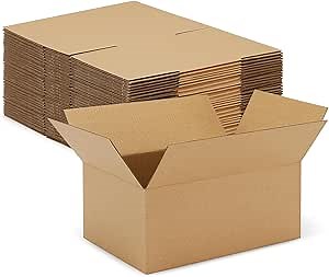 Eupako 9x6x4-Small-Shipping-Boxes-30-Pack-Brown-Corrugated-Box-Mailers, Cardboard Boxes for Packaging Small Business, Mailing