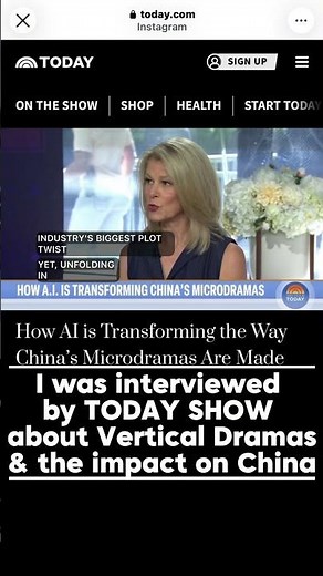 How Generative AI Is Transforming China’s Microdrama Vertical Industry | Anina Net on the Today Show