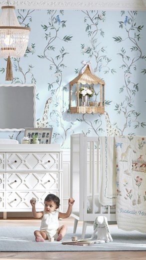Pottery Barn Kids on Instagram: "Introducing our newest collection with @aerin for PBK✨ Aerin Lauder brings her signature style to a collection inspired by cherished moments creating her children’s nurseries and special memories of her own childhood The collection is full of whimsical decor, sophisticated nursery essentials and heirloom-worthy gifts that parents and children will love #lovemypbk"