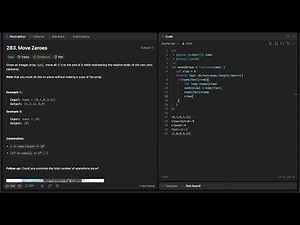 Move Zeroes Using Two Pointers (JavaScript)
