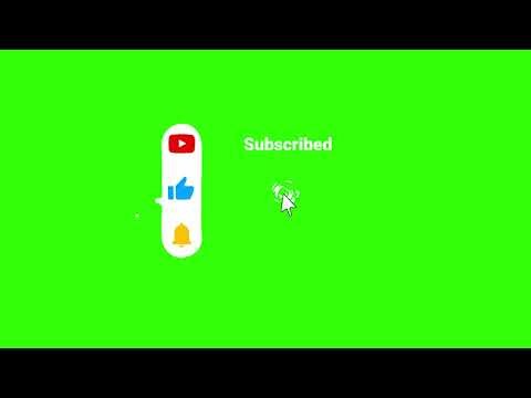 Animated YouTube Subscribe Like Bell Buttons Green Screen Effects