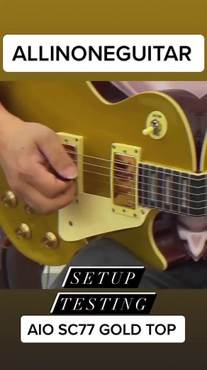 AIO SC77 GOLD TOP #aiowolf #aiowlp #wolfwlp #aioguitar #aioguitars #guitarsale #guitarsales #customguitar #customguitars #guitarshop #wolfguitar #wolfguitars #customsetup #guitarsetup #humbucker #lespaul #lespaulcustom #gibson #allineonguitar #electricguitar #guitar #guitars