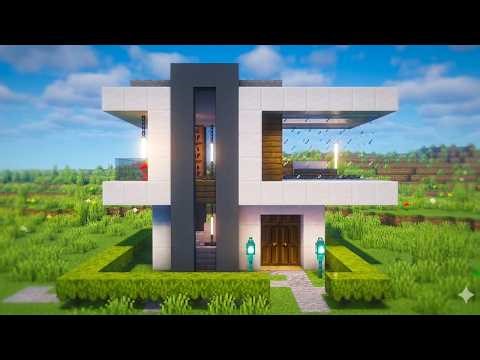 Minecraft: How to Build a Modern House Tutorial (Easy to Follow) #14 🏠