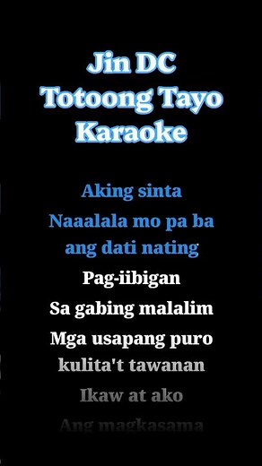 Jin DC - Totoong Tayo - Karaoke #totoongtayo #jindc #karaoke #shorts #shortvideo #short