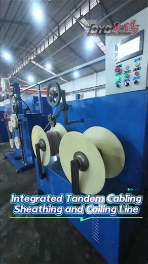 Integrated Tandem Cabling Sheathing and Coiling Line #cable #factory #machine #cnc #welding #wire