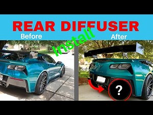 Installing Large, Twin Rear Diffusers on a C7 Corvette Stingray!