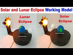 solar eclipse and lunar eclipse working model for science project exhibition - diy - earth rotation
