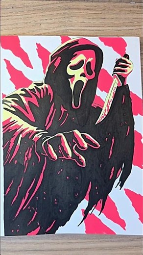 drawing ghostface #shorts #art #drawing #painting #artist