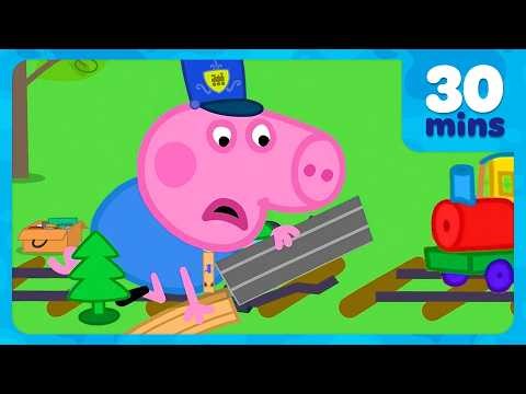 George FIXES a Train Track 🚂 Peppa Pig Full Episodes | 30 Minutes