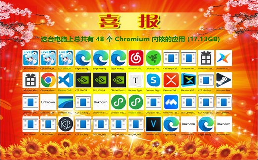 一款检测你的电脑上共有几个 Chromium 内核的应用：CFE Detector