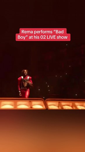 Rema's Bad Boy Live Performance at O2 Arena