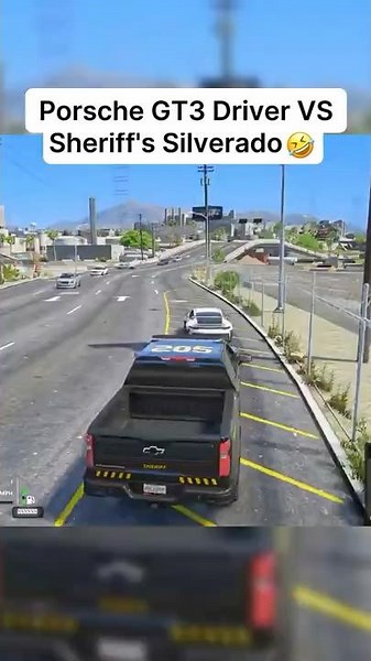 Porsche GT3 vs Chevy Silverado in GTA 5 RP High Speed Chase