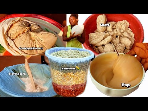 Weight Gain Pap For Babies And Kids // How To Make Pap (Akamu, OGI) From Scratch : 3 different 🌽