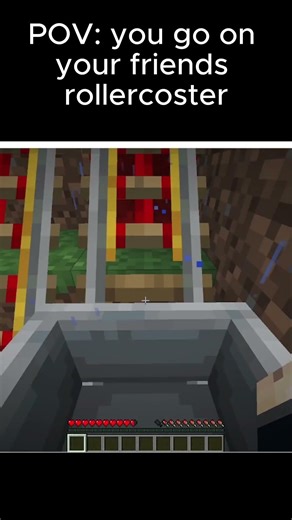 Whne you go on your friends roller coaster... #minecraft #trap #minecrafttrap #rollercoaster