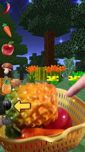 Filling My Inventory With 7 Beautiful Custom Foods! 🍉🥕 #minecraft