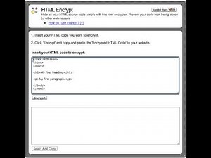 تشفير ملفات HTML