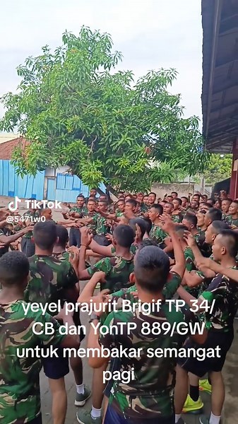 Semangat Pagi Prajurit Brigif TP 34/CB dan YTP 889/GW