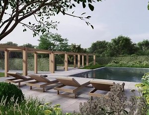 Our latest Surrey Project, modelled in 3d to bring the design to life. ✏️ The brief here: A space to entertain, that’s family friendly (without being a playground) with a wilder area including wildflowers for the pollinators, a mini orchard, oh, and don’t forget the chickens 🐓 | Pollyanna Wilkinson Garden Design