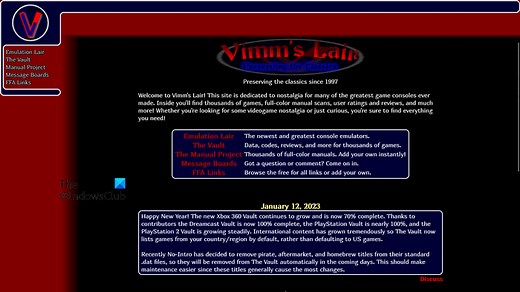 Is Vimm's Lair safe, legal and a good site?