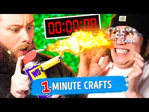 We Tried Doing 5 Minute Crafts in 1 Minute...