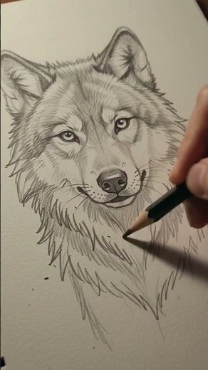 wolf drawing...