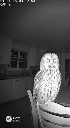 I found out why my owl was staring at the wall... 💀