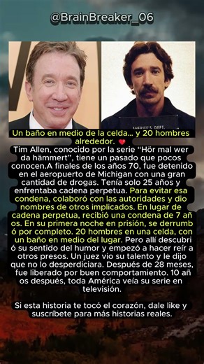 De una celda llena a la fama: el pasado oculto de Tim Allen ❤️
