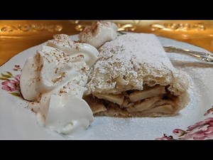 How to make Wiennese Apple Strudel Apfelstrudel with Phyllo Pastry - Easy Recipe