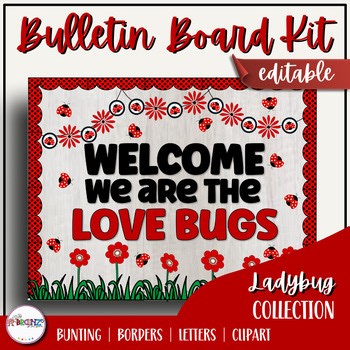 Ladybug Bulletin Board Kit | Editable Love Bug Theme Classroom & Door Decor