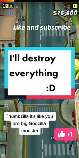 Thumbzilla Gameplay: Destroy Everything as a Giant Monster