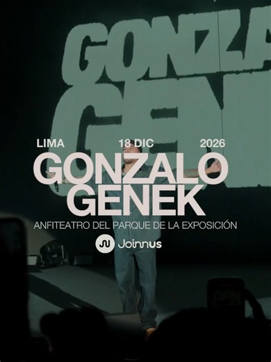 Inició la Preventa Interbank 🙌 Gonzalo Genek en el Anfiteatro del Parque de la exposición este 18 de diciembre. 🎟️ Entradas en Joinnus o GonzaloGenek.com #gonzalogenek #gonzalogenek📍🇵🇪 #ConciertosEnLima #limaperu🇵🇪