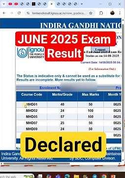 🔥IGNOU June 2025 Result OUT for All Students | Live Proof & How to Check