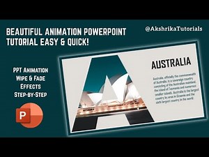PowerPoint Animation Tutorial - Stunning Wipe & Fade Effects! 🎨