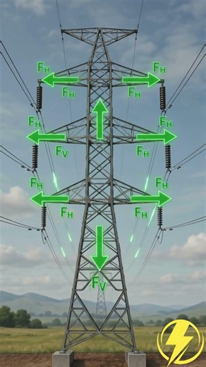 Fuerzas Electrodinámicas en Torres de Alta Tensión Explicadas ⚡📐 | VOLT - AXISDiseño sin título