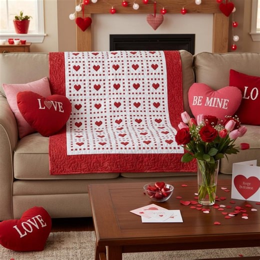 Sweetheart Quilt Anleitung, 180 x 210 cm, PDF DOWNLOAD - Etsy.de